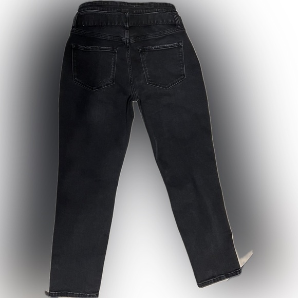 Vervet 29 Black Erika Stretch Mom Jeans | High Waist | Distressed | Tie Waist - Picture 9 of 16